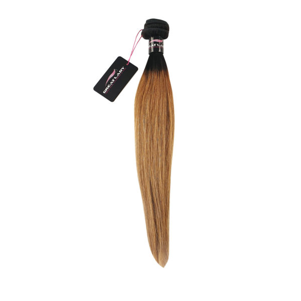 Tissage Lisse Marron Caramel Racine Noire Tie and Dye