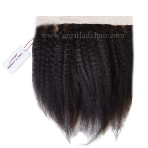 Lace frontal kinky straight cheveux naturels