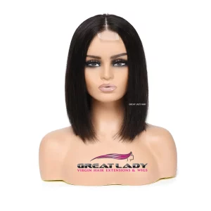 Perruque Closure 2x6 Hd Lisse Coupe Carré