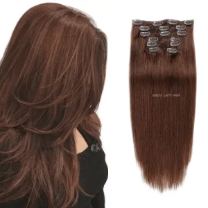 Extensions de cheveux à Clips - Brun Chocolat