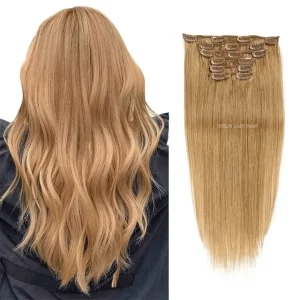 Extensions Cheveux à Clips Blond Miel