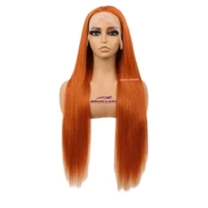 Perruque Lace Wig Lisse Orange Ginger